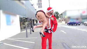 MAMACITAZ - (Nikki Litte, Juan Lucho) - Massive Bootie Spanish Damsel Celebrates Christmas With Outdoor Bang-out